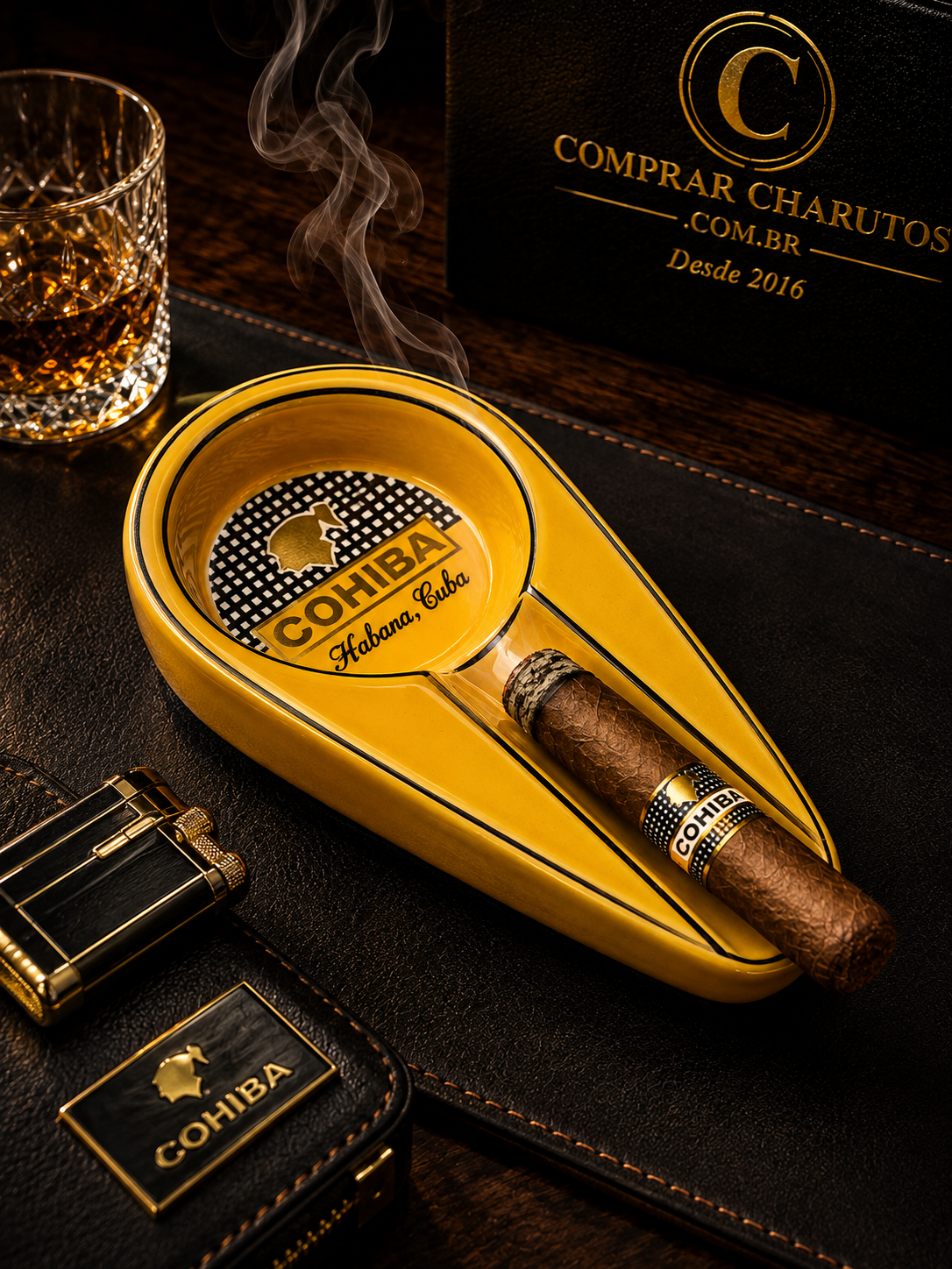 Cinzeiro Cohiba de Cerâmica para Charutos Minas Gerais